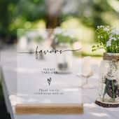 Kalligrafie Script bruiloft gunsten neem er een Acryl Bord