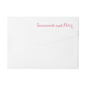 Kalligrafie Script Bruiloft Retouradres Label (Achterkant)