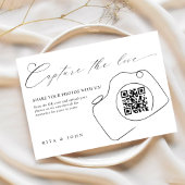 Kalligrafie Script Capture The Love QR-code Informatiekaartje