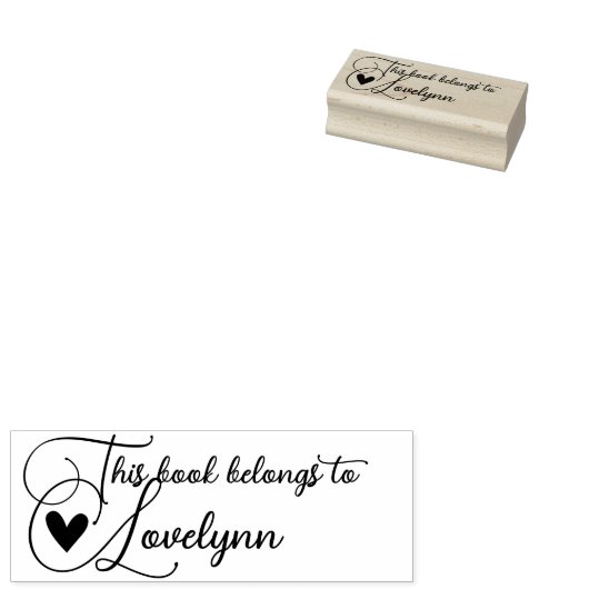 Kalligrafie Script Dit boek behoort tot Bookplate Rubberstempel (Gestempeld)
