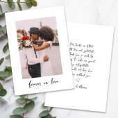 Kalligrafie Script Forever in Love Wedding Bedankkaart