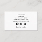 kalligrafie script fotografie 3 foto's collage visitekaartje (Achterkant)