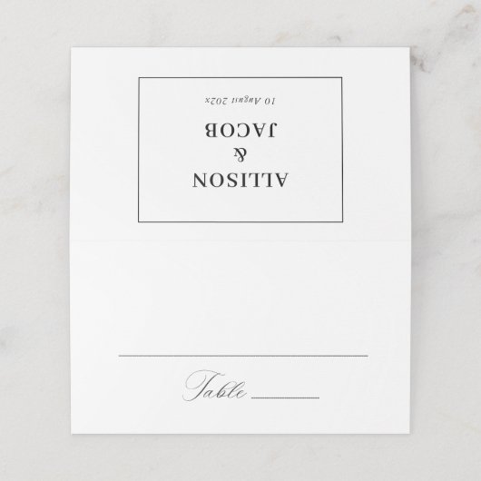 kalligrafie script Gevouwen bruiloft (Buitenkant ongevouwen)