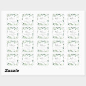 Kalligrafie Script Groen gebladerte bruiloft Welko Vierkante Sticker (Vel)