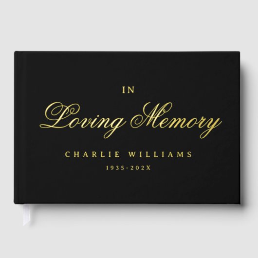 Kalligrafie script in liefdevolle herinnering begr gastenboek (Voorkant)