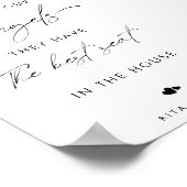 Kalligrafie Script In liefdevolle herinnering Trou Poster (Hoek)