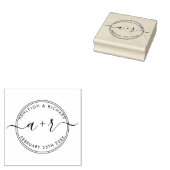 Kalligrafie Script Initialen Bruiloft Opslaan De D Rubberstempel (Gestempeld)