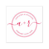 Kalligrafie Script Initialen Bruiloft Opslaan De D Zelfinktende Stempel (Design)