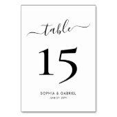 Kalligrafie Script minimalistische bruiloft dubbel Kaart (Achterkant)