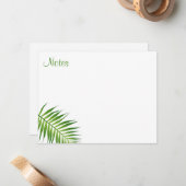 Kalligrafie Script Palm laat Sjabloon Natuur (Voorkant / Achterkant in situ)