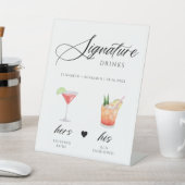 Kalligrafie Script Signature Drink bruiloft Bar Reclamebord Met Voetstuk (Insitu)