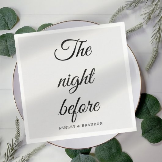 Kalligrafie Script The Night Before servetten