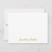 Kalligrafie Sjabloon Aangepaste Gouden Script Teks (Voorkant)