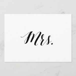 Kalligrafie Stijl "Mevrouw" Stoel Bord voor Trouwc Kaart