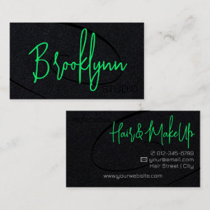 Kalligrafie Style Professional Hair Studio Zwart Visitekaartje