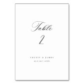 Kalligrafie Tafelnummers Bruiloft Receptie Decor (Achterkant)