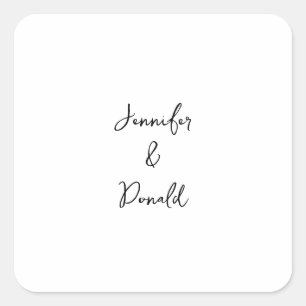 Kalligrafie trendy klassiek schrift eenvoudig pers vierkante sticker