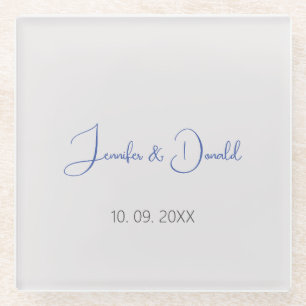 Kalligrafie trendy klassiek schrift gewoon persoon glazen onderzetter