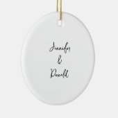 Kalligrafie trendy klassiek schrift gewoon persoon keramisch ornament (Rechts)