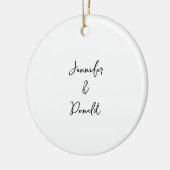 Kalligrafie trendy klassiek schrift gewoon persoon keramisch ornament (Links)