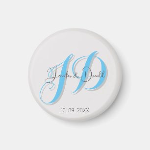 Kalligrafie trendy klassiek schrift monogram magneet