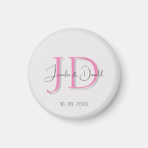 Kalligrafie trendy klassiek schrift monogram magneet