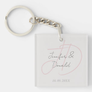 Kalligrafie trendy klassiek schrift monogram sleutelhanger