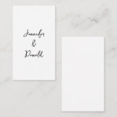 Kalligrafie trendy klassiek script gewoon persoonl informatiekaartje (Voorkant / Achterkant)