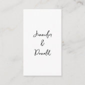 Kalligrafie trendy klassiek script gewoon persoonl informatiekaartje (Voorkant)