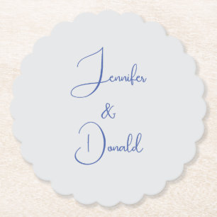 Kalligrafie trendy klassiek script gewoon persoonl kartonnen onderzetters