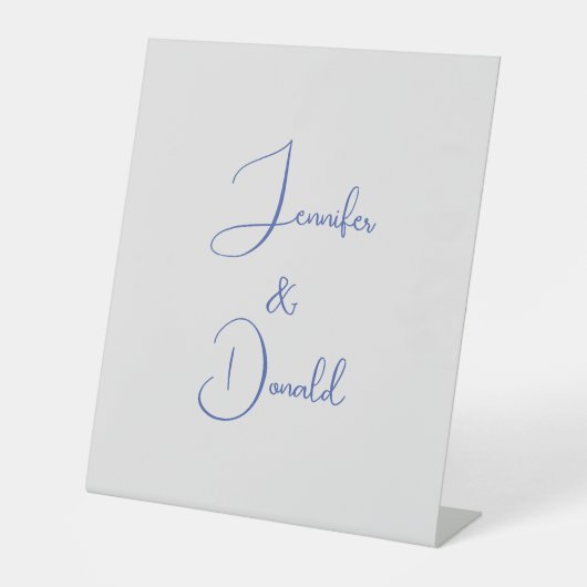 Kalligrafie trendy klassiek script gewoon persoonl reclamebord met voetstuk (Voorkant)