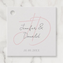 Kalligrafie trendy klassiek script monogram bedankjes labels