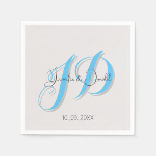 Kalligrafie trendy klassiek script monogram servet