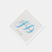 Kalligrafie trendy klassiek script monogram servet (Hoek)