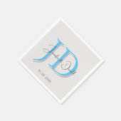 Kalligrafie trendy klassiek script monogram servet (Hoek)