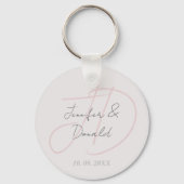 Kalligrafie trendy klassiek script monogram sleutelhanger (Voorkant)