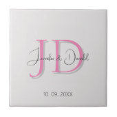 Kalligrafie trendy klassiek script monogram tegeltje (Voorkant)