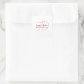 Kalligrafie trendy klassiek script monogram vierkante sticker (Tas)