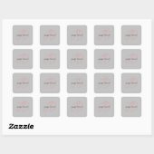 Kalligrafie trendy klassiek script monogram vierkante sticker (Vel)