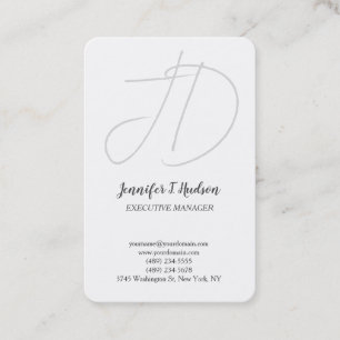 Kalligrafie trendy klassiek script monogram visitekaartje