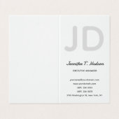 Kalligrafie trendy klassiek script monogram visitekaartjes (Buitenkant ongevouwen)