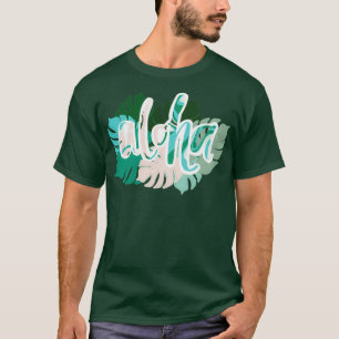 kalligrafie tropische aloha t-shirt