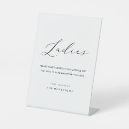 Kalligrafie Trouwdames Badkamer Reclamebord Met Voetstuk