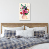 Kalligrafie Tuinboeket Canvas Afdruk (Insitu (Slaapkamer))