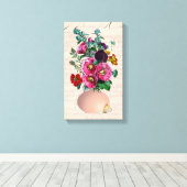 Kalligrafie Tuinboeket Canvas Afdruk (Insitu (Houten vloer))