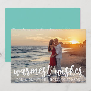 Kalligrafie Warmste Wensen Kerstfoto Feestdagenkaart