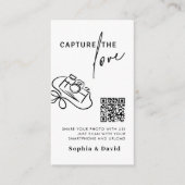 Kalligrafie Wedding Capture The Love QR Code Informatiekaartje (Voorkant)