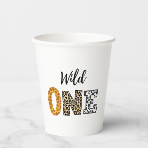 Kalligrafie wild een wit baby shower papieren bekers