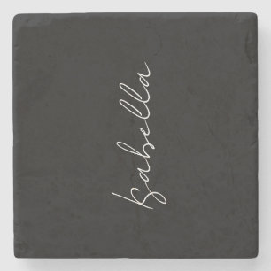 Kalligrafie Zwart Wit Plain Creatieve Moderne Naam Stenen Onderzetter