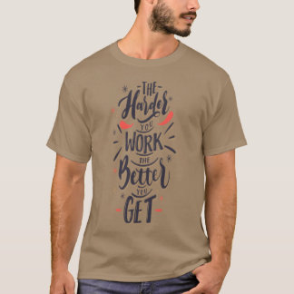 Kalligrafische achtergrond van een motivatie citaa t-shirt